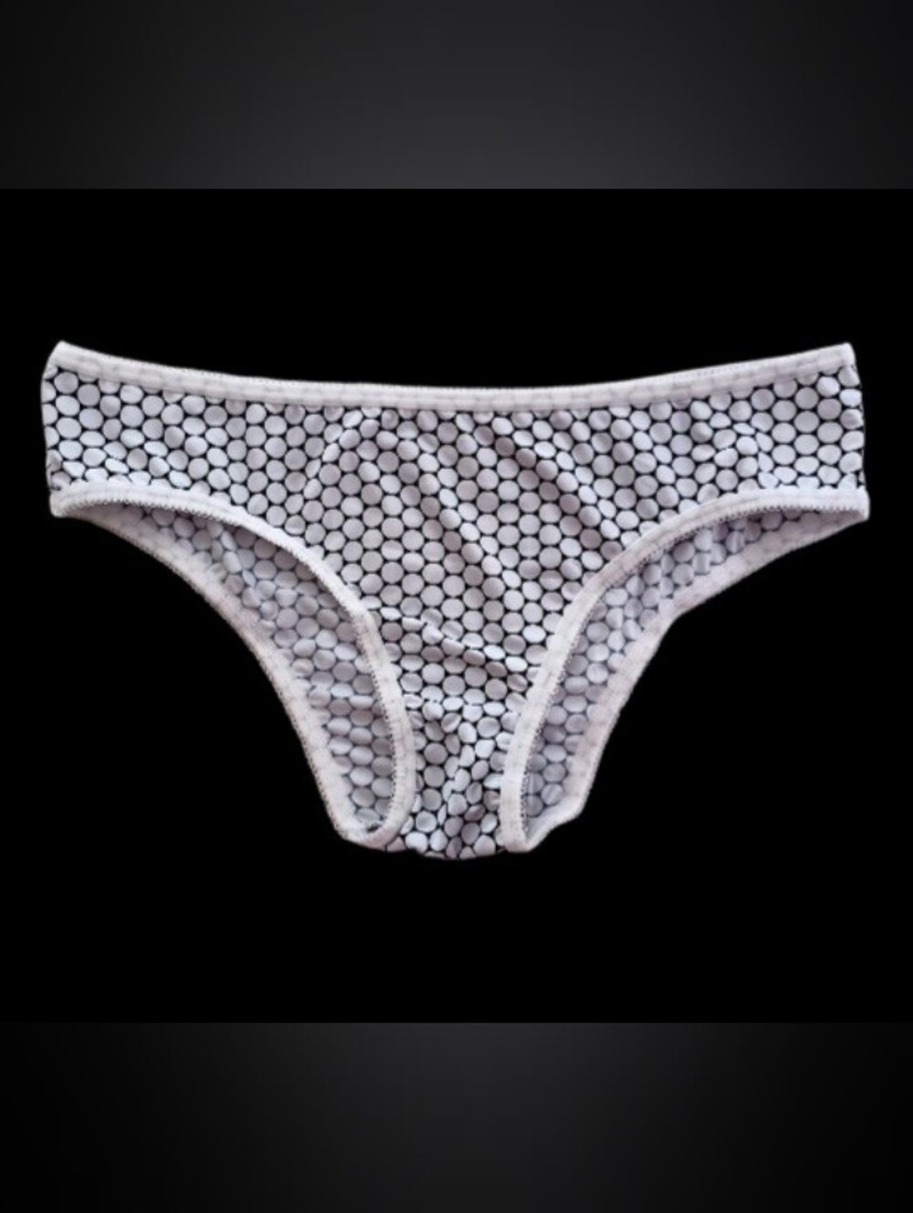 Polka Dot Nylon Cheeky Panties, Size S